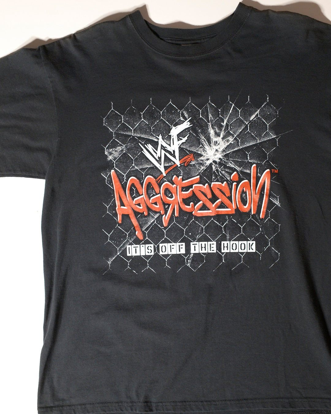 Vintage 2000 WWF WWE Aggression Its Off The Hook Rap T-shirt