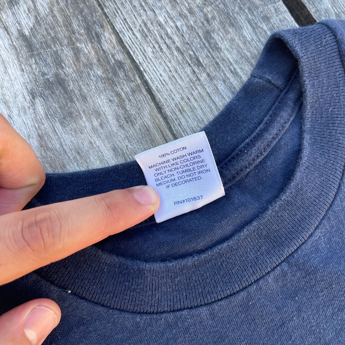 FW20 Supreme Navy Box Logo Long Sleeve T-shirt