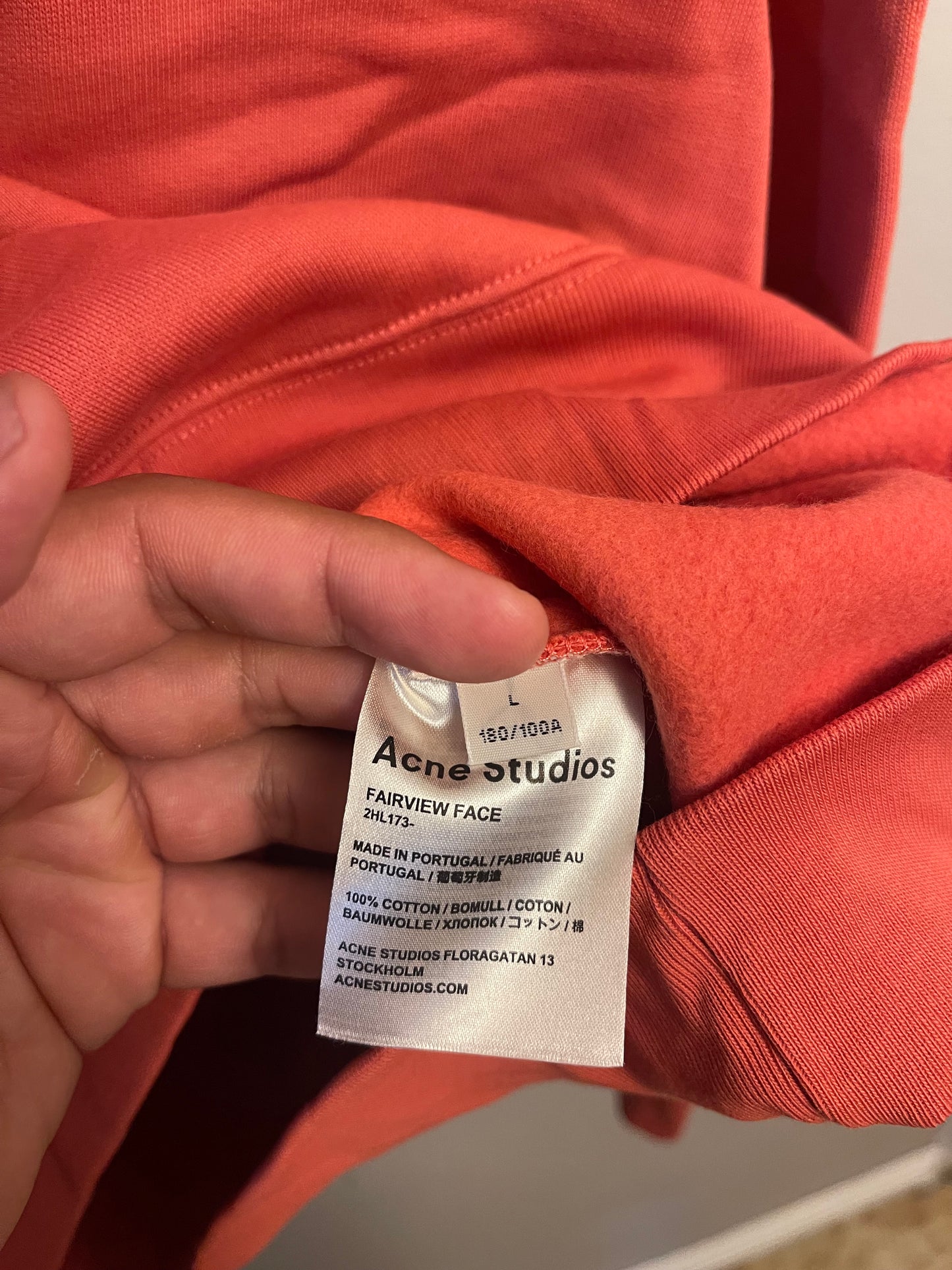 Acne Studios Fairview Face Salmon Crewneck