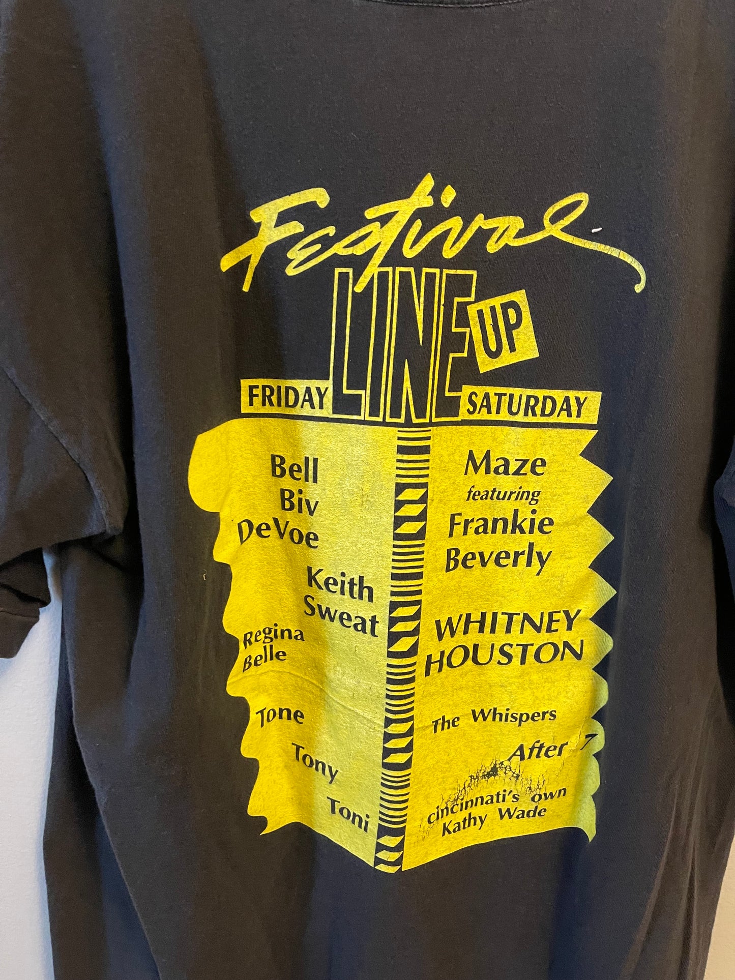 1991 Whitney Houston Cincinnati Riverfront Stadium T-shirt