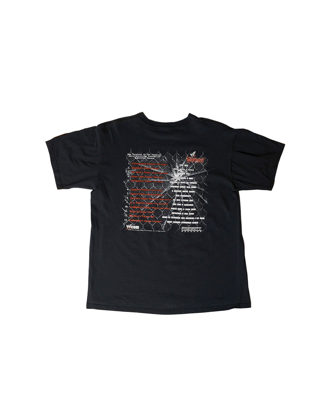 Vintage 2000 WWF WWE Aggression Its Off The Hook Rap T-shirt