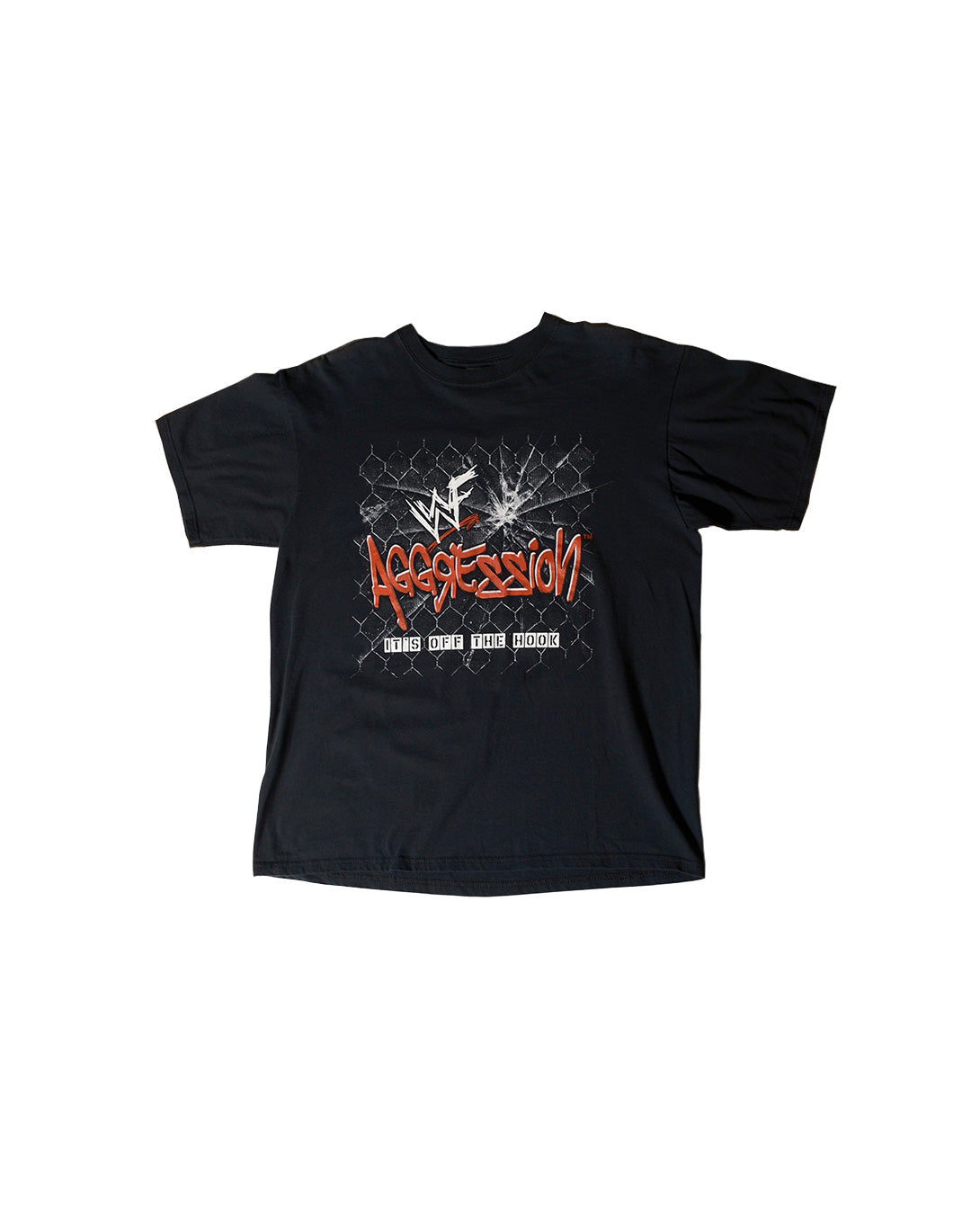 Vintage 2000 WWF WWE Aggression Its Off The Hook Rap T-shirt