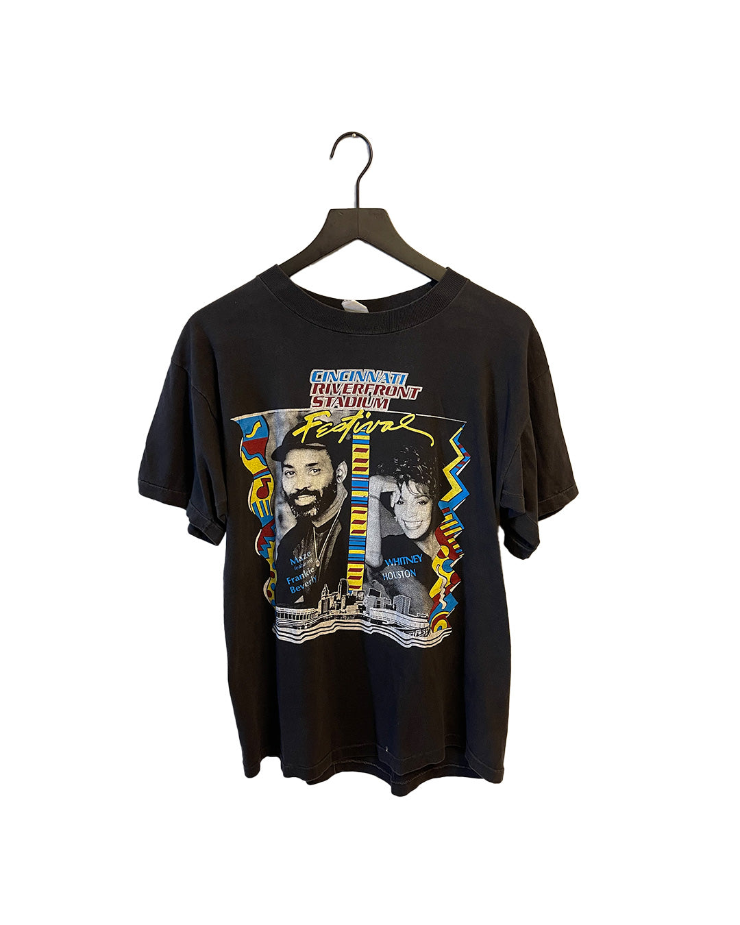 1991 Whitney Houston Cincinnati Riverfront Stadium T-shirt