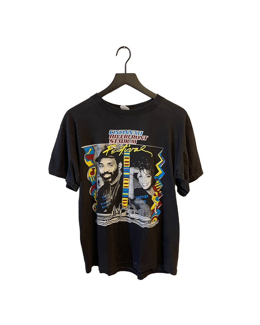 1991 Whitney Houston Cincinnati Riverfront Stadium T-shirt