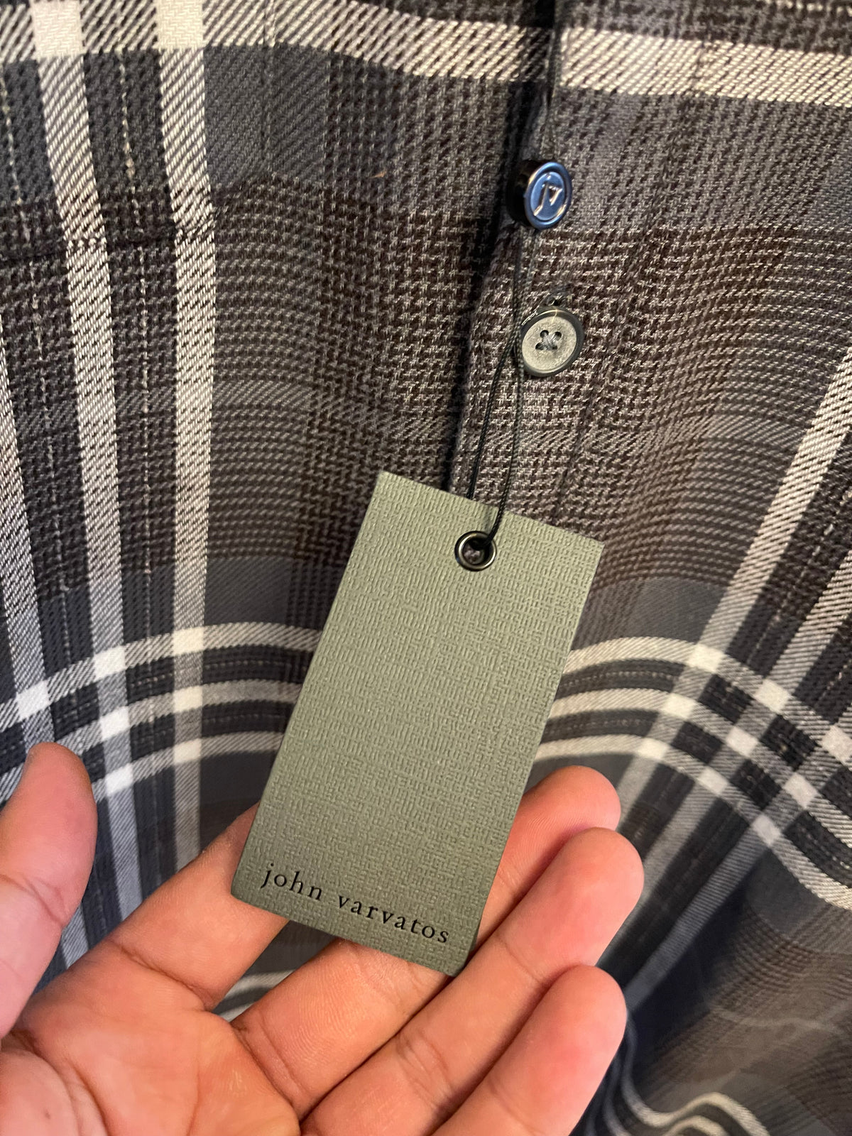 John Varvatos Iron Grey Flannel Shirt
