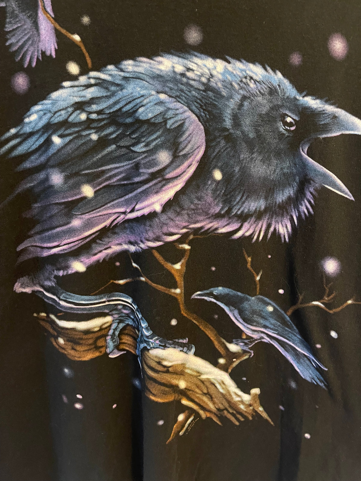 Vintage 1999 Liquid Blue Crow Raven Brain Fox AOP T-shirt