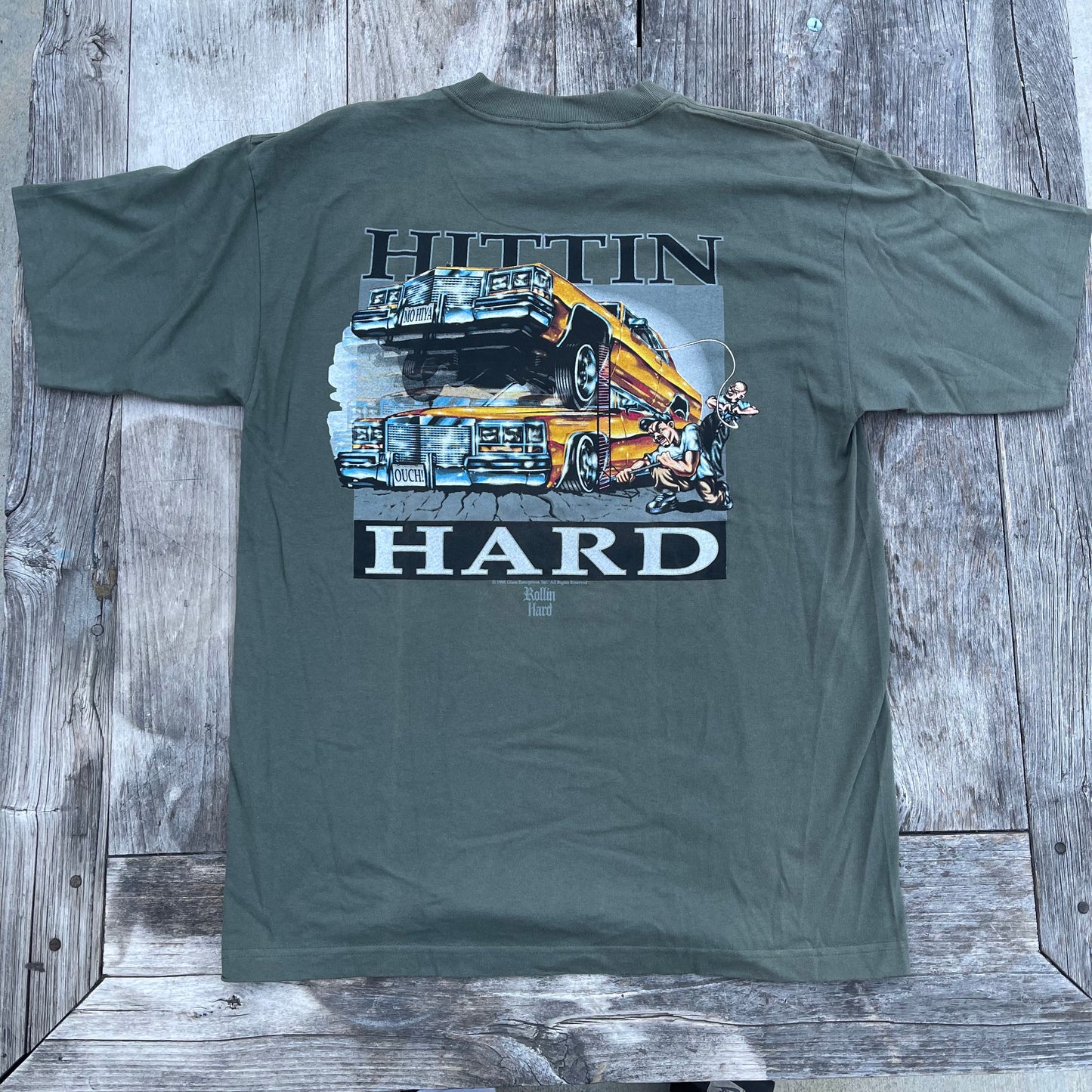 1995 Rollin Hard Hitting Hard Chicano T-shirt
