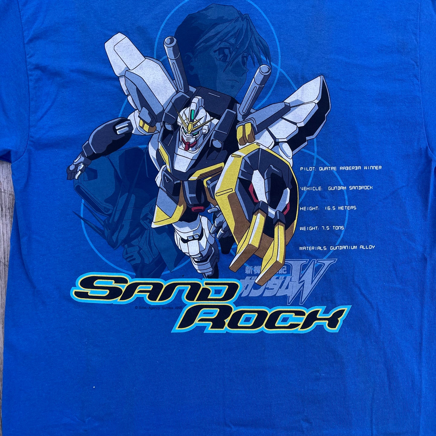 Vintage 1995 Mobile Suit Gundam Wing Sandrock Anime T-shirt