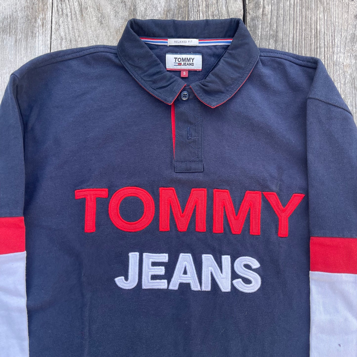 Tommy Jeans Relaxed Fit Long Sleeve Polo Shirt