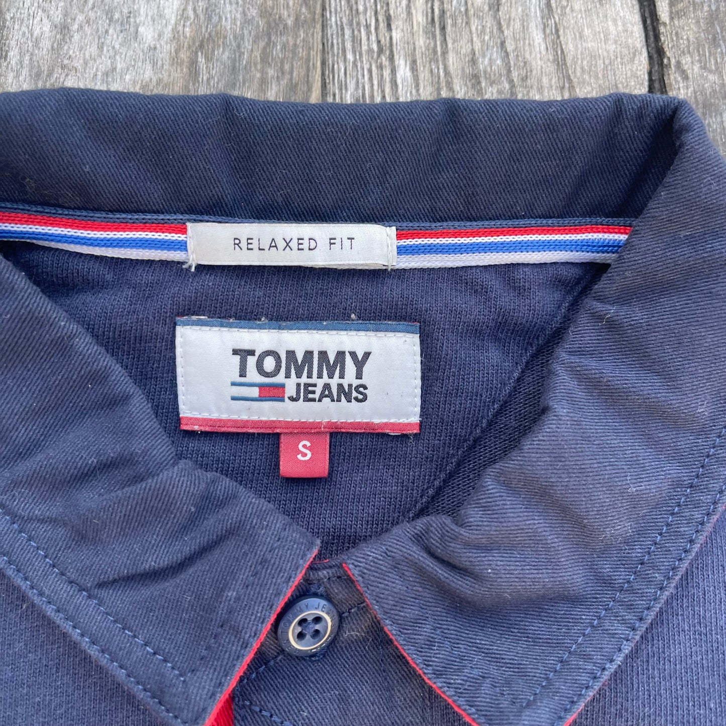 Tommy Jeans Relaxed Fit Long Sleeve Polo Shirt