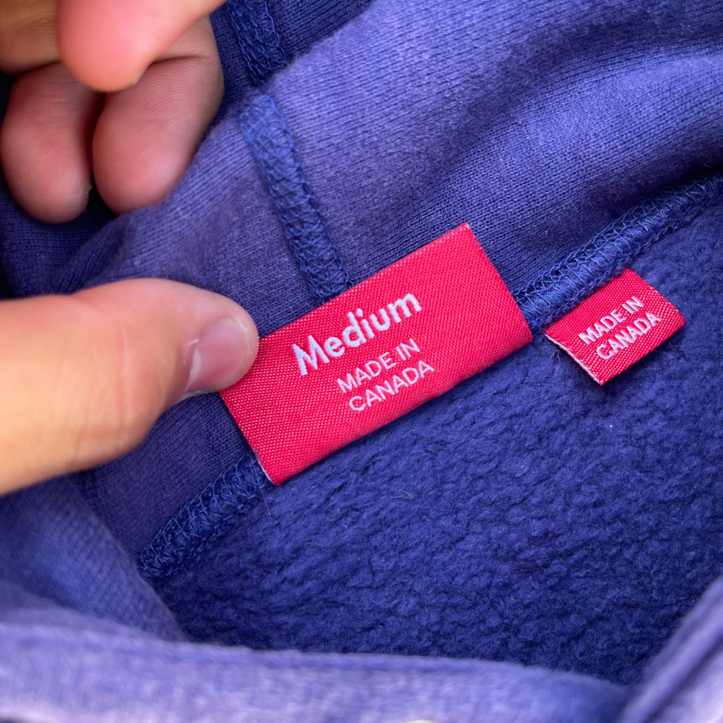 FW21 Supreme Washed Navy Box Logo Hoodie