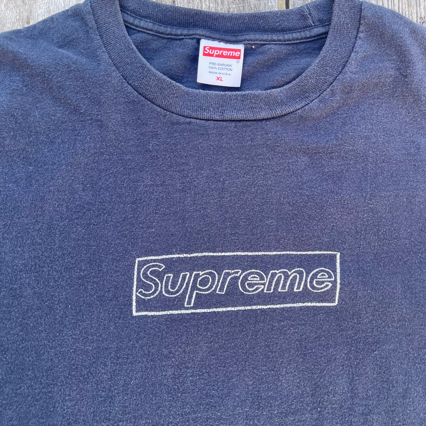 SS21 Supreme x KAWS Chalk Logo T-shirt