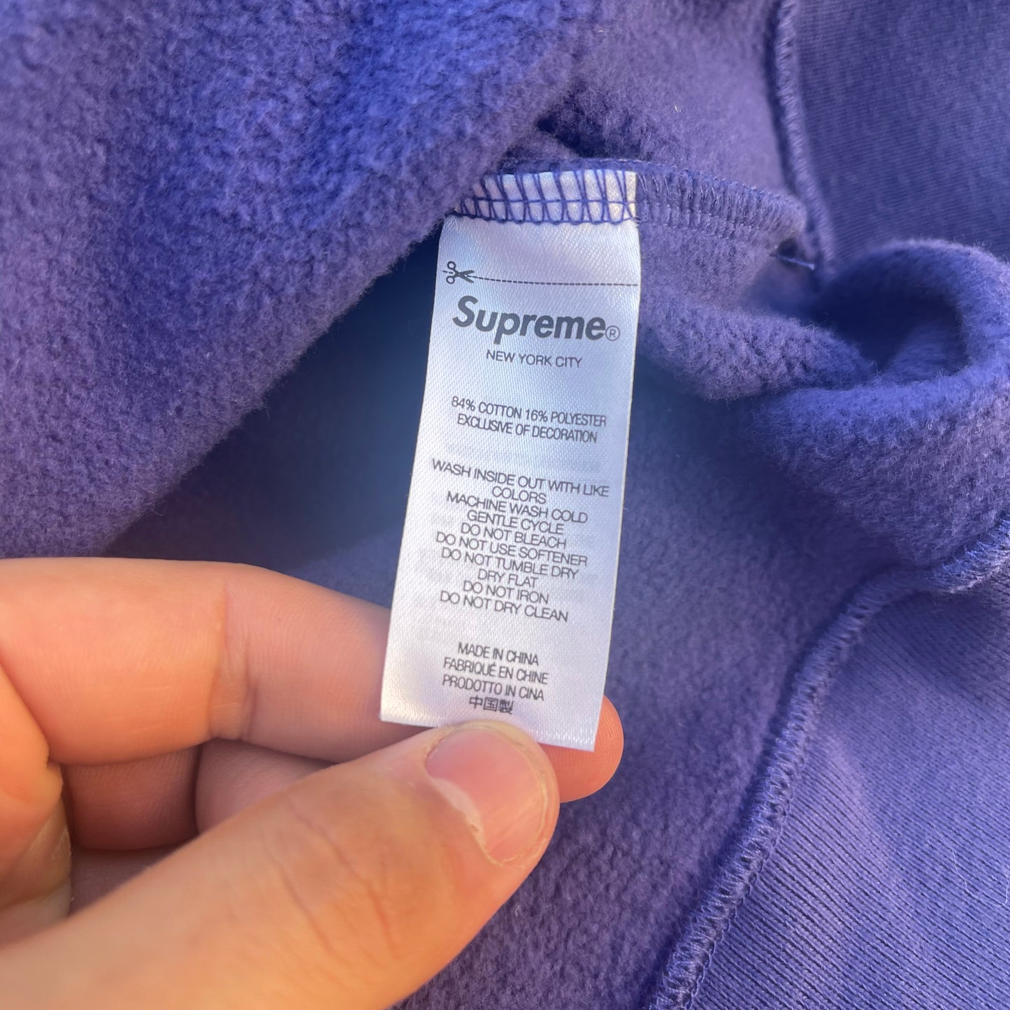 SS22 Supreme Rhinestone Zip Up Hoodie