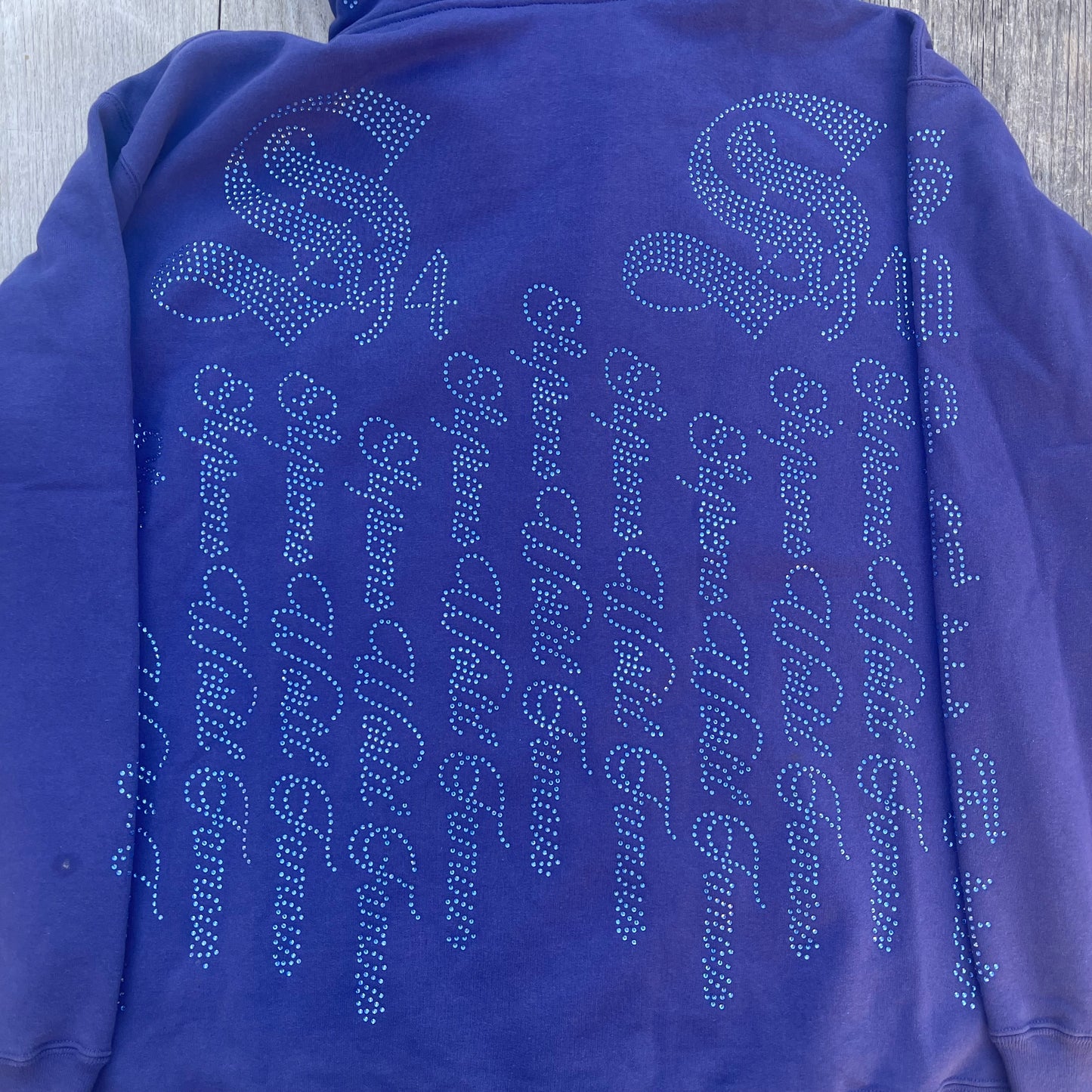 SS22 Supreme Rhinestone Zip Up Hoodie