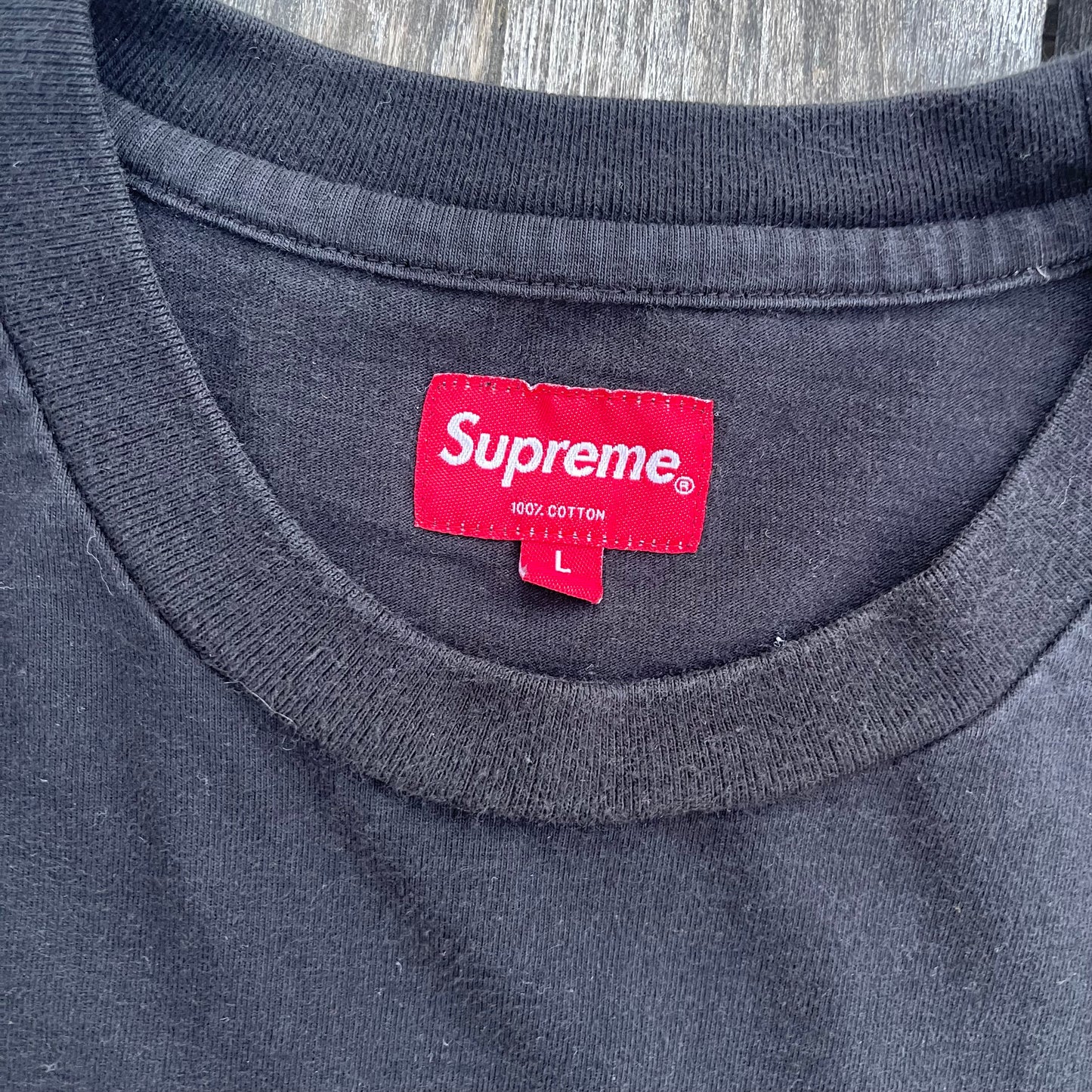 SS19 Supreme Needlepoint Patch Longsleeve T-shirt