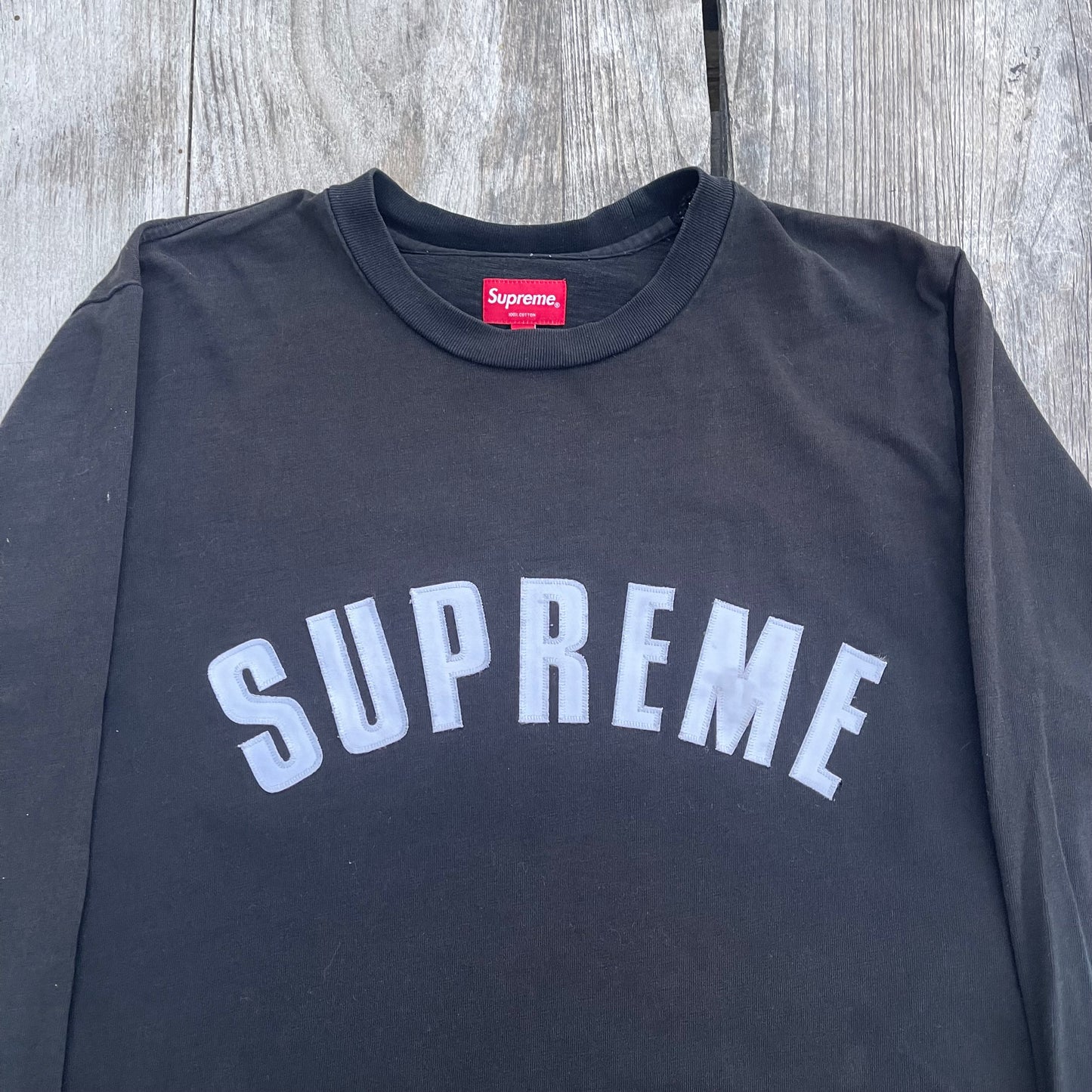 SS16 Supreme Arc Logo Long Sleeve Shirt