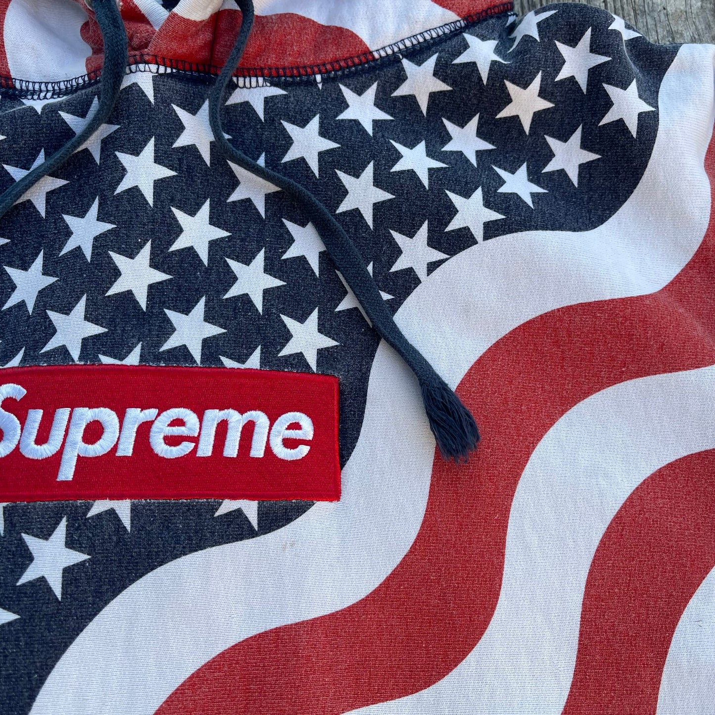 FW14 Supreme Flag Box Logo Hoodie