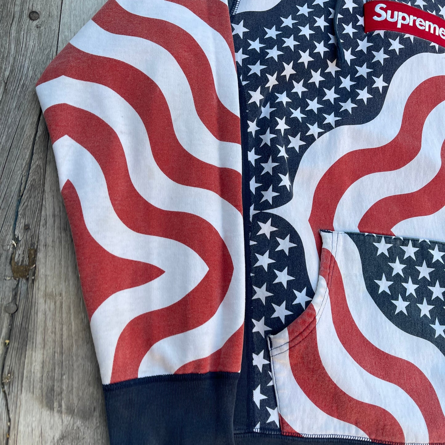 FW14 Supreme Flag Box Logo Hoodie