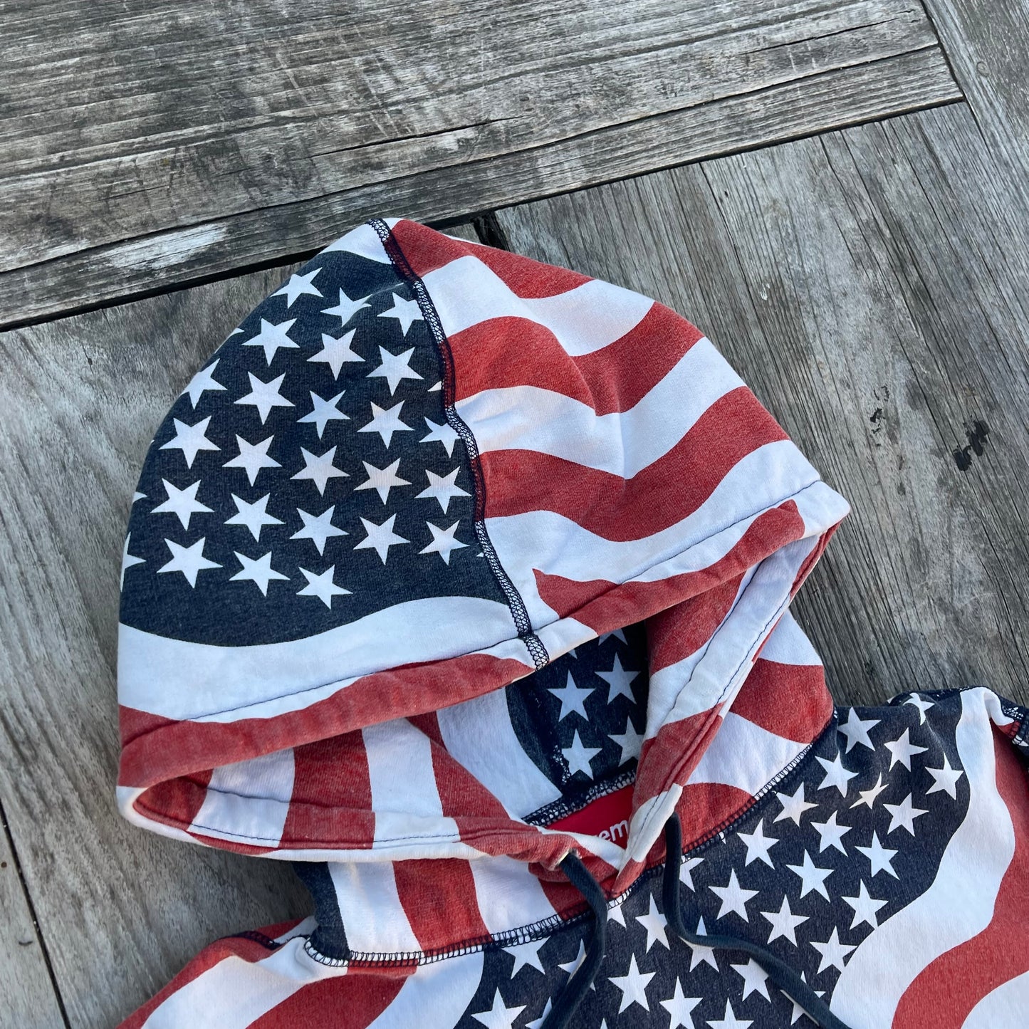 FW14 Supreme Flag Box Logo Hoodie