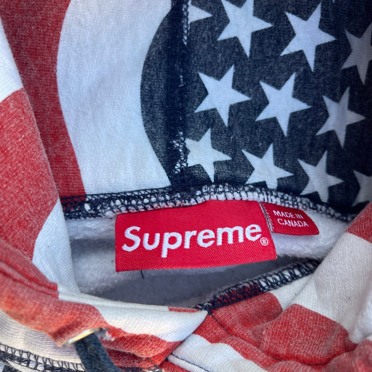FW14 Supreme Flag Box Logo Hoodie