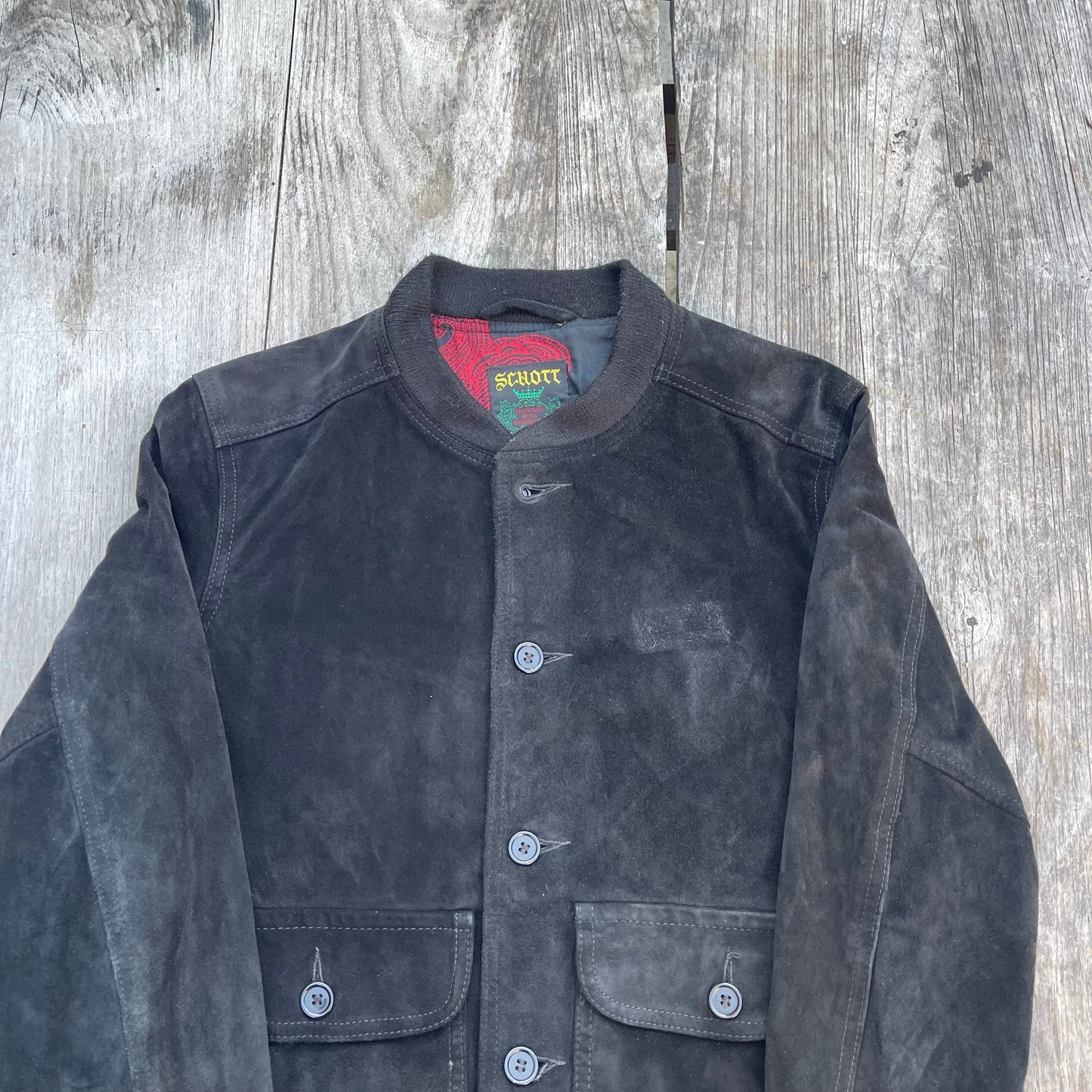 SS14 Supreme x Schott Suede Bomber Jacket
