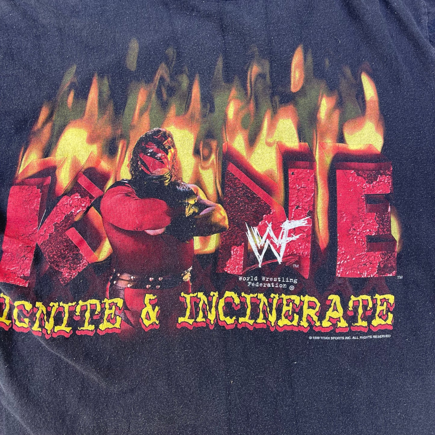 1999 WWF Kane Ignite & Incinerate T-shirt