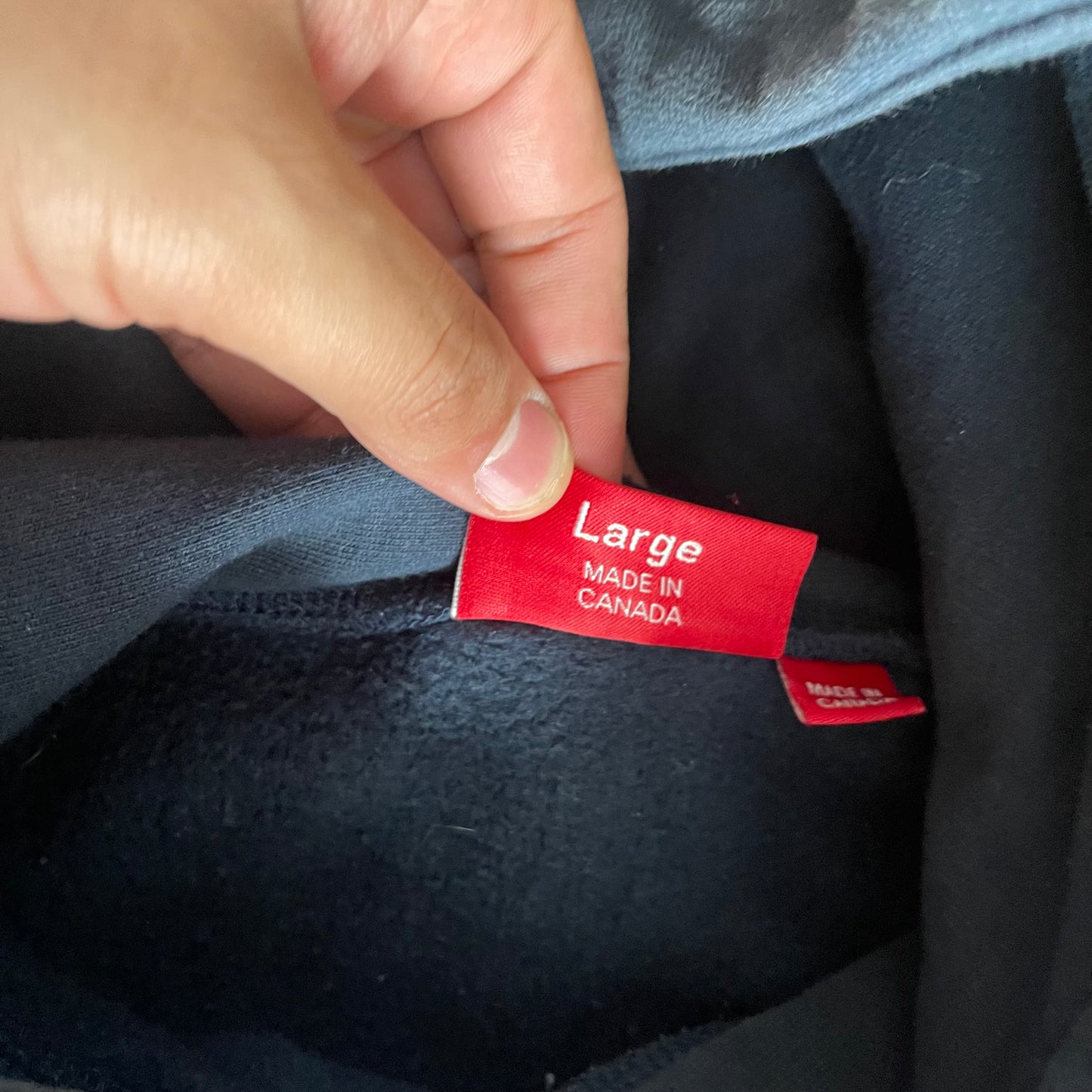 FW16 Supreme Navy Box Logo Hoodie