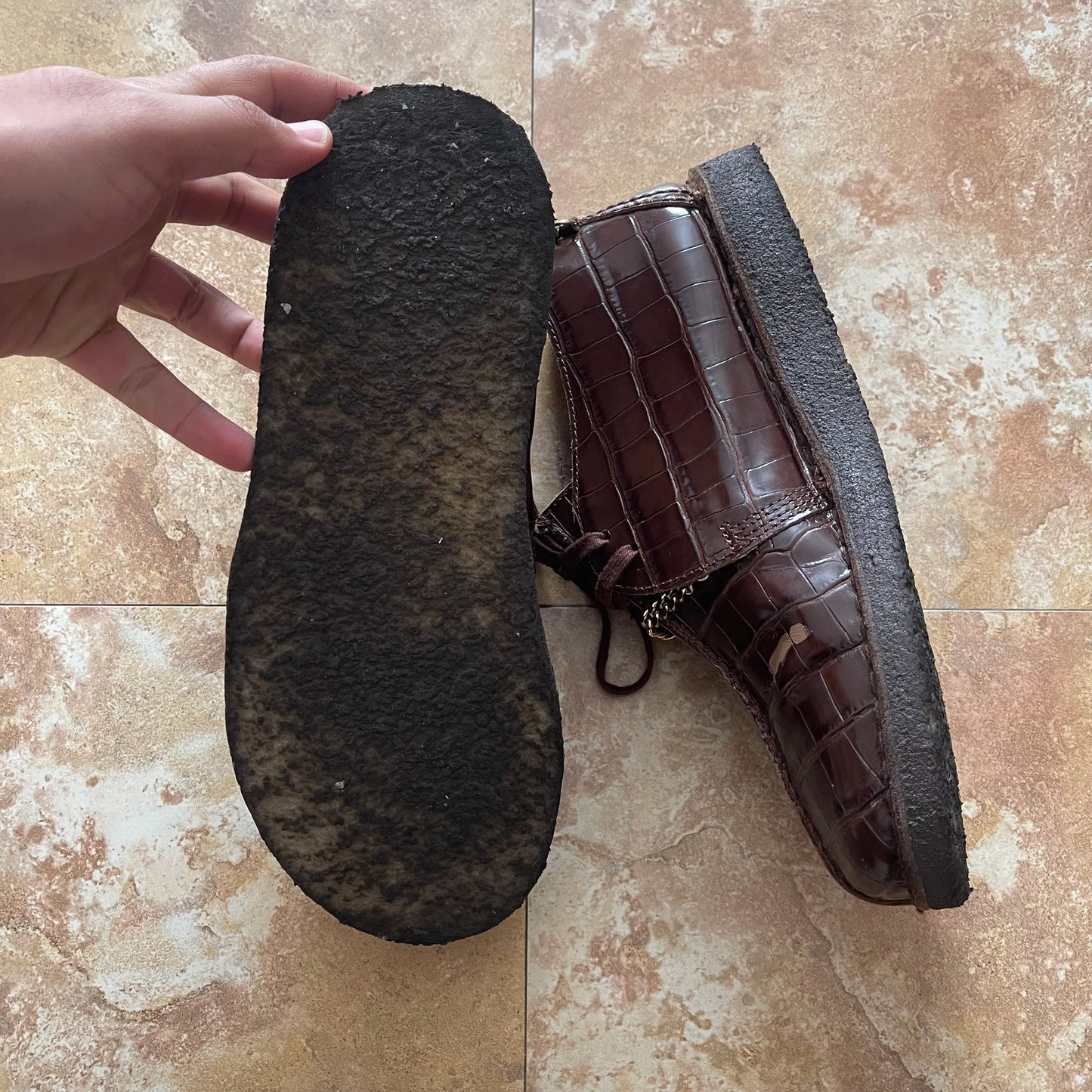 Supreme x Martine Rose x Clarks Brown Croc Desert Trek