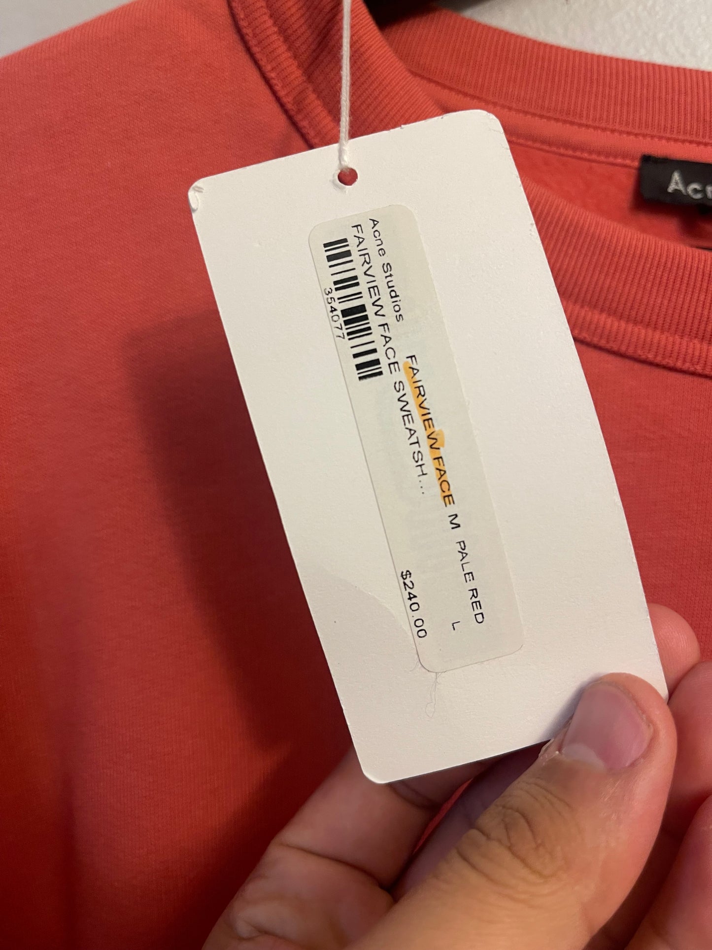 Acne Studios Fairview Face Salmon Crewneck