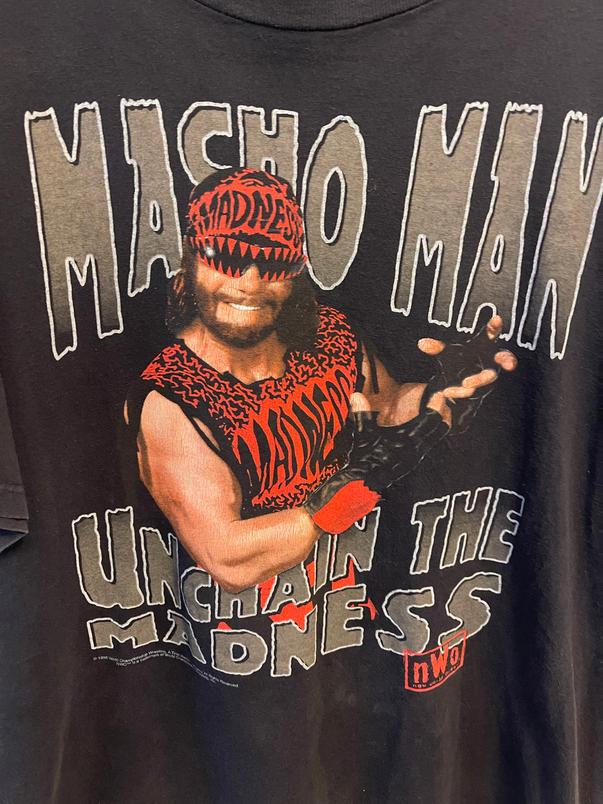 1998 WCW Macho Man Unchain The Madness T-shirt