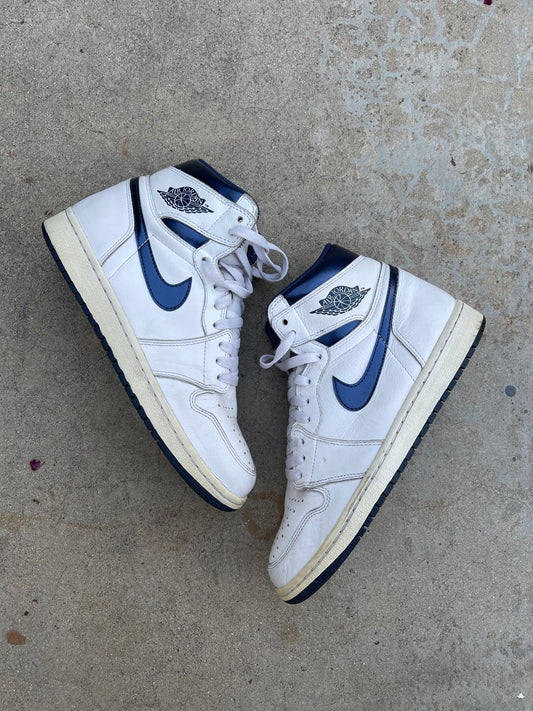 2016 Air Jordan 1 High OG Metallic Navy Sneakers
