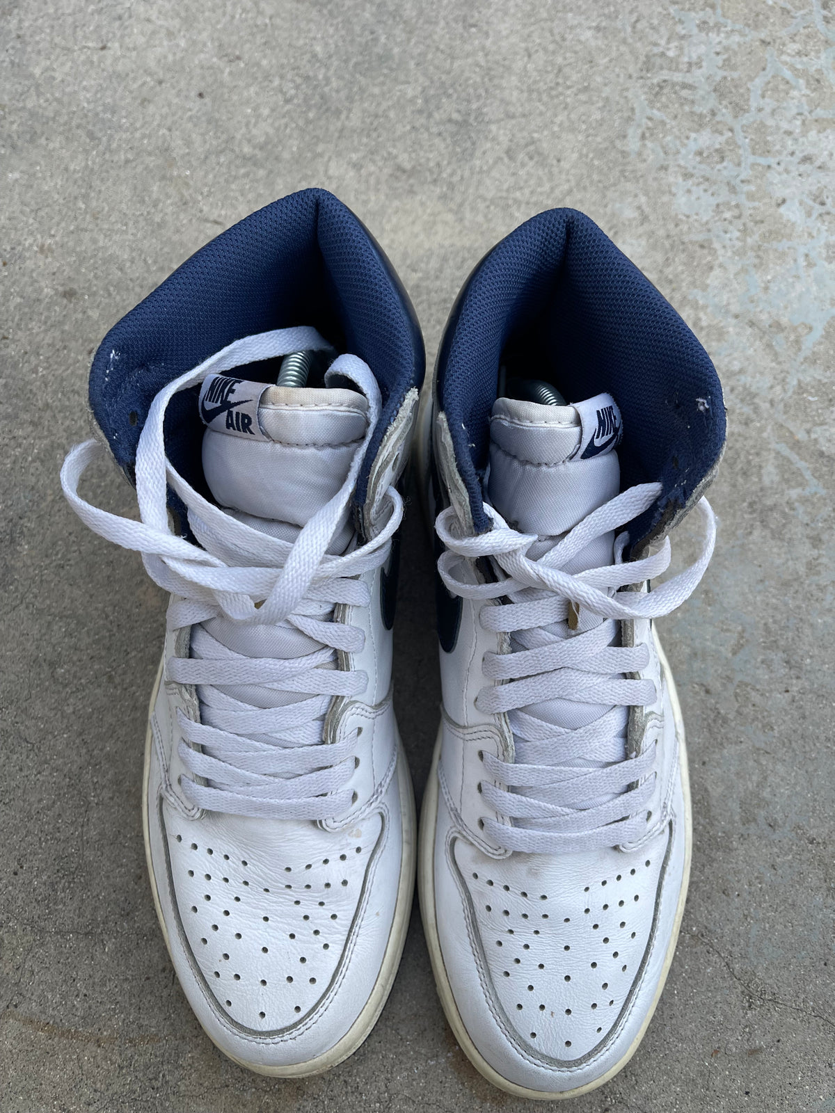 2016 Air Jordan 1 High OG Metallic Navy Sneakers