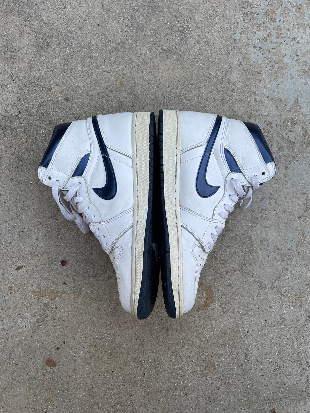 2016 Air Jordan 1 High OG Metallic Navy Sneakers
