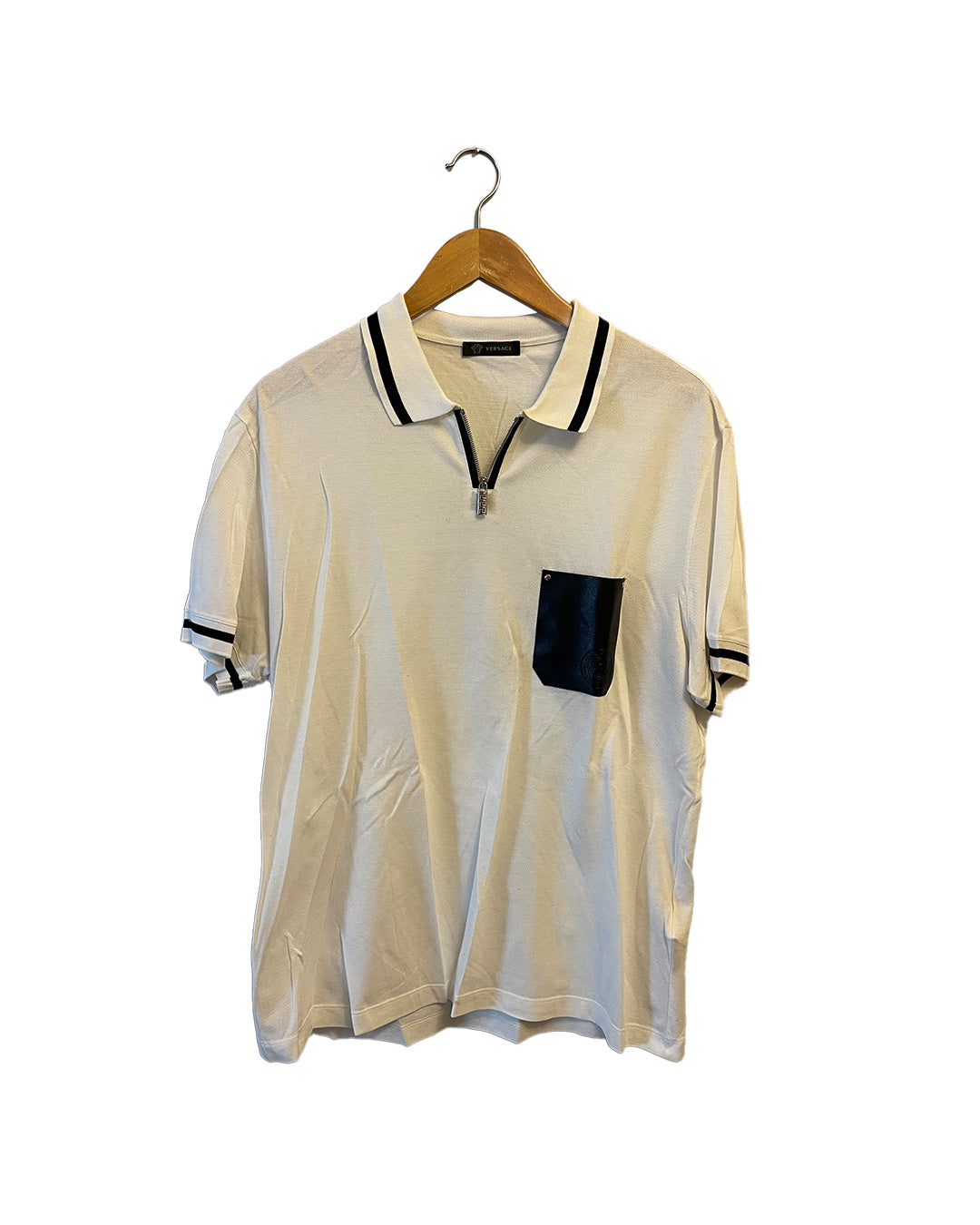 Gianni Versace Leather Pocket Polo