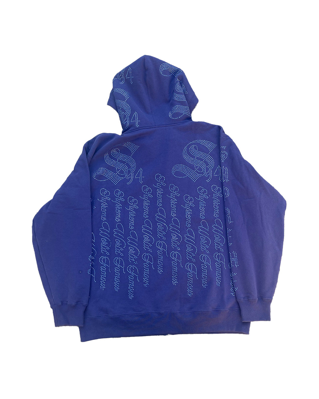 SS22 Supreme Rhinestone Zip Up Hoodie