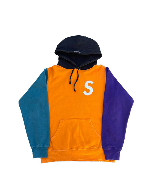 SS19 Supreme S Logo Colorblocked Hoodie