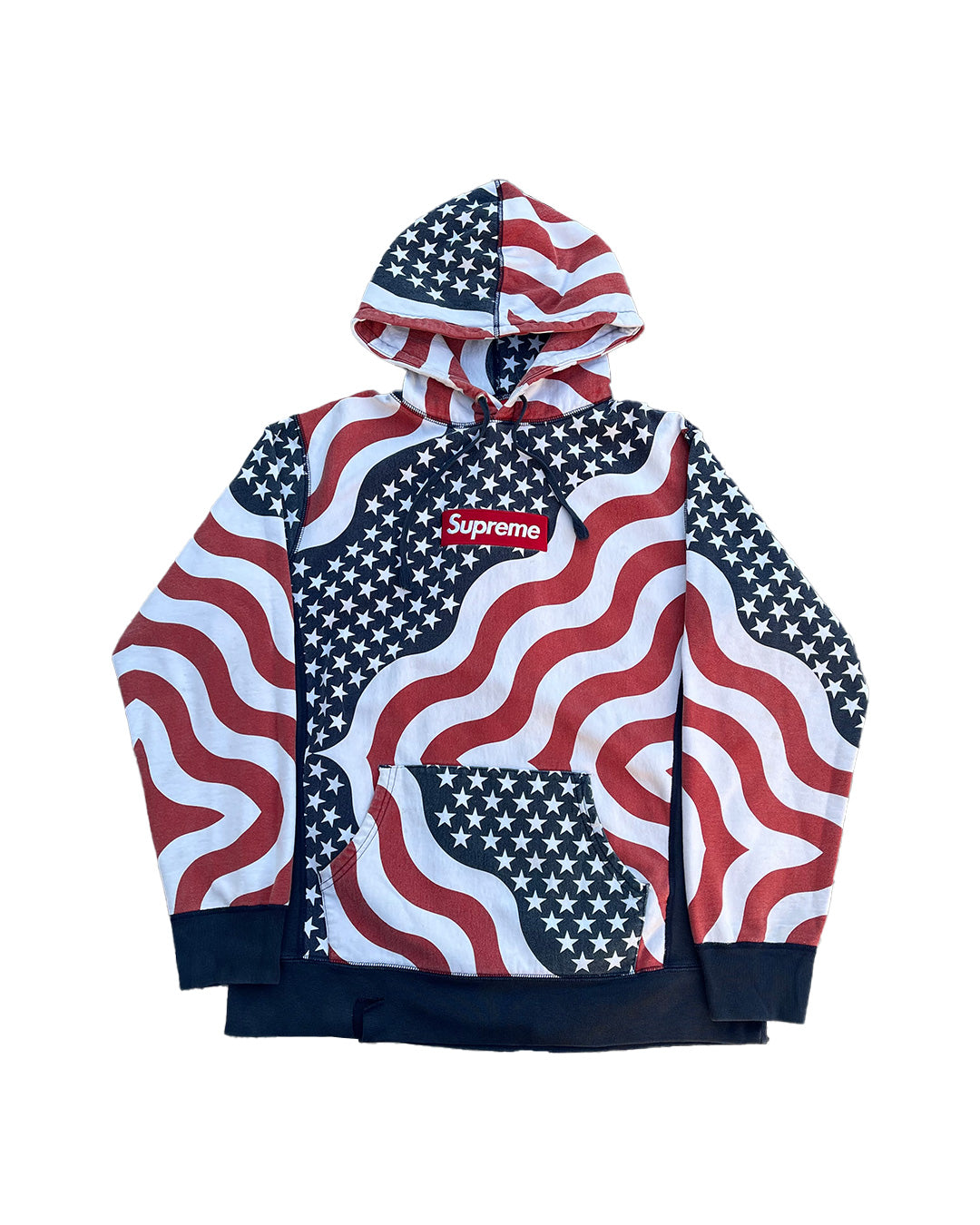 FW14 Supreme Flag Box Logo Hoodie