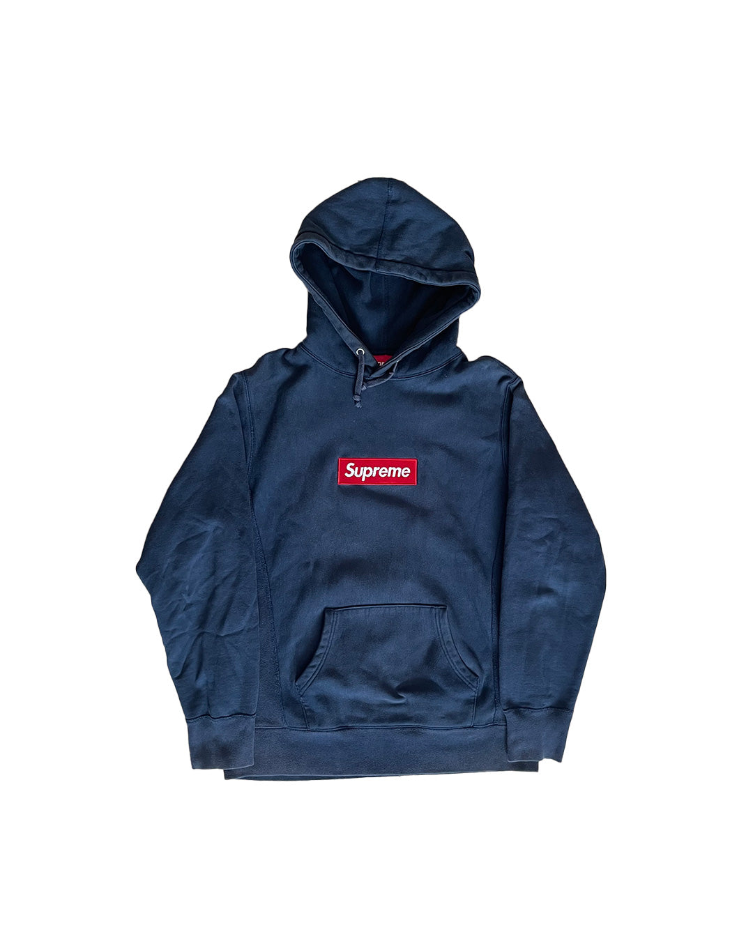 FW16 Supreme Navy Box Logo Hoodie