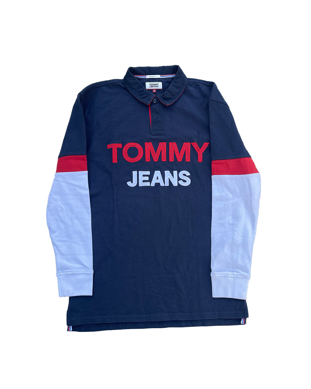 Tommy Jeans Relaxed Fit Long Sleeve Polo Shirt