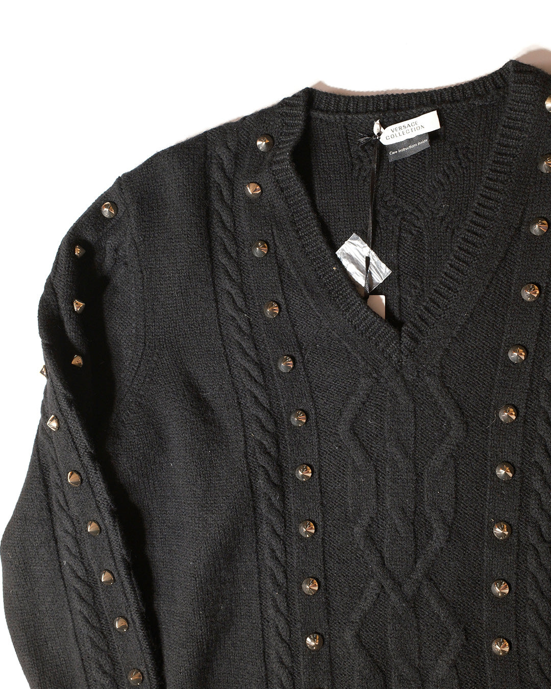 FW 2013 Versace Collection Studded Sweater