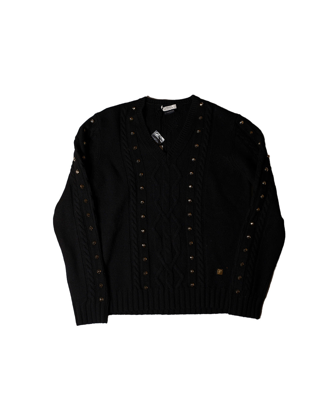 FW 2013 Versace Collection Studded Sweater