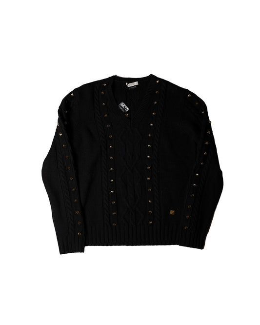 FW 2013 Versace Collection Studded Sweater