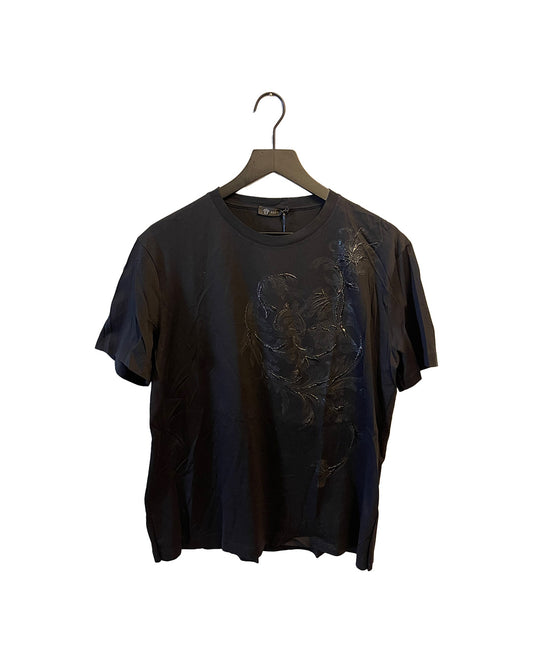 Early 2000s Versace Leaves Tessuto T-shirt