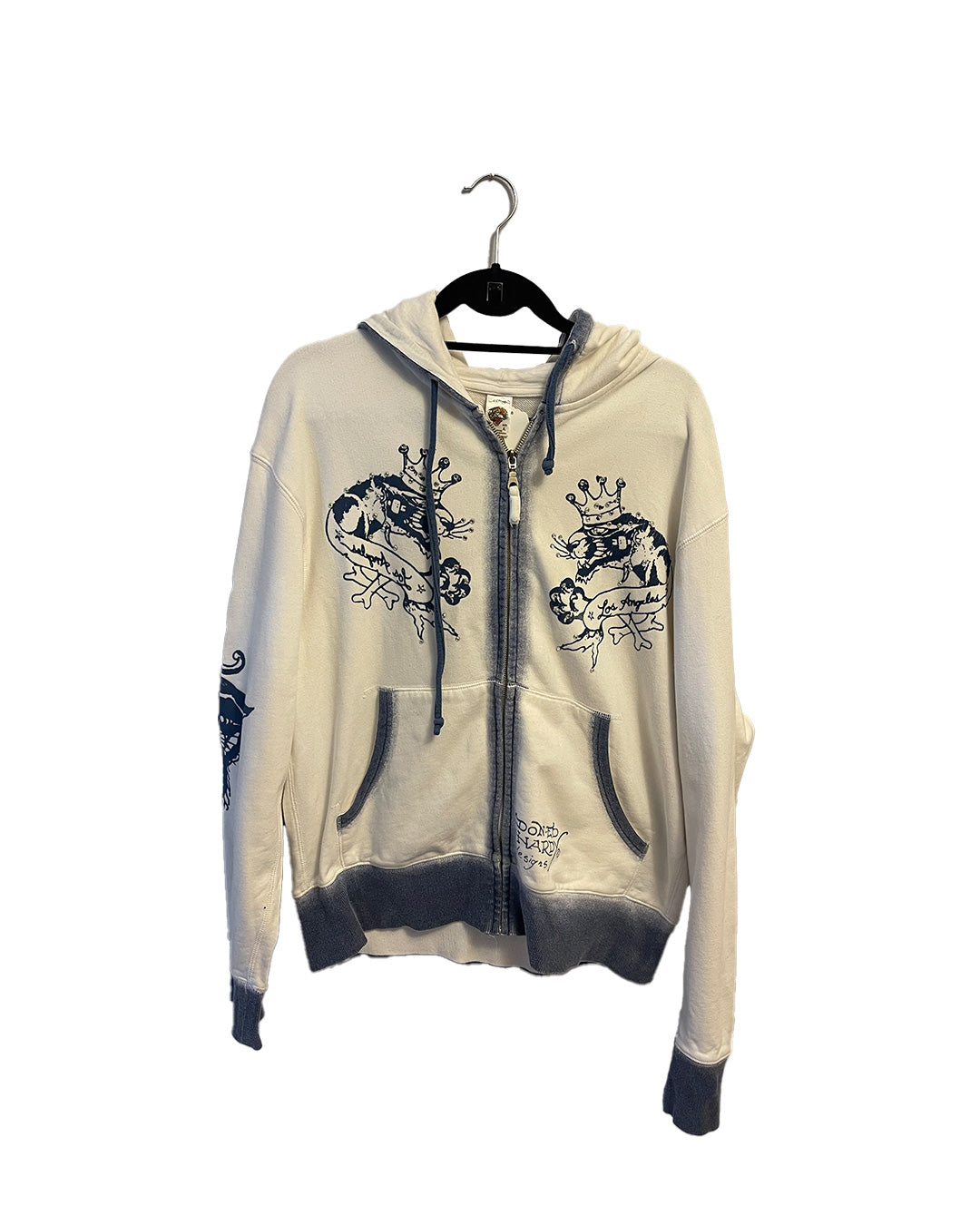 Vintage Y2K Ed Hardy Bejeweled Zip Hoodie